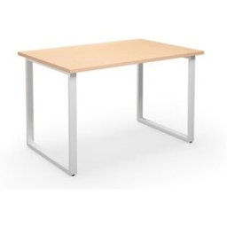 Bord DUO-O, rak skiva, LxB 1200x800 mm, björk/vit