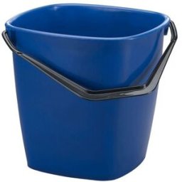 Hink 14-liter, kvadratisk med bärhandtag. Blå