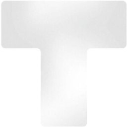 Golvmarkeringstejp T-form 50x127 mm, vit. 10 st/fp