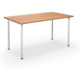 Bord DUO-C, rak skiva, LxB 1400x800 mm, bok/vit