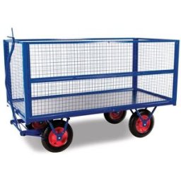 Transportvagn, med nätsidor, avtagbara, LxB 2000x1000 mm, max 750-1500