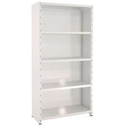 Lagerhylla Vit/Vit, täckt gavel & rygg, grund, BxDxH 1000x500x2500