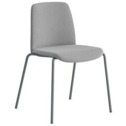 Stol Helmer, sits/ryggstöd stoppade, 4-pack, sits ljusgrå, underrede s