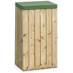 Soptunna med träpanel, utan inkasthål, 125 l