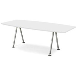 Konferensbord United för 6 personer, 2000x900 mm, vit/silver