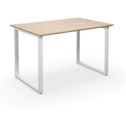 Bord DUO-O Trend, rak skiva, raka hörn, LxB 1200x800 mm, ek/vit