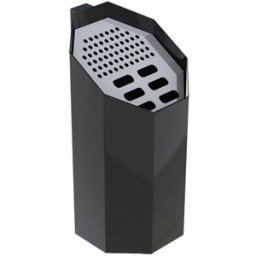 Askkopp för vägg, höjd 290 mm, svart/elförzinkad