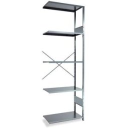 Lagerhylla Galvaniserad, utbyggnad, BxDxH 965x500x3000, öppen