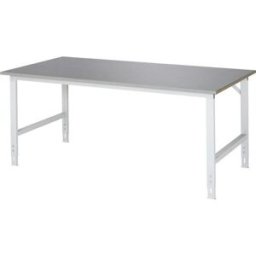 Arbetsbord Rickard, stativ 60 x 30 mm, skiva med rostfritt stål, BxD 2