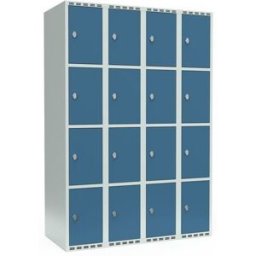 Elevskåp Fydor SMG, BxDxH 1200 550x1752 mm, 16 dörrar i 4 skåp, plant