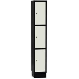 Elevskåp Sonesson Flex, 3 dörrar i 1 skåp, BxDxH 300x400x1900 mm, vit/