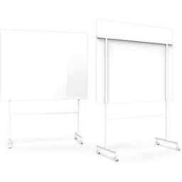 Glasskrivtavla på hjul Mono, Lintex, 1203x1507 mm, vit