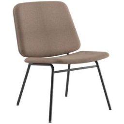 Loungestol Greta, sitshöjd 400 mm, svart underrede, rosa klädsel
