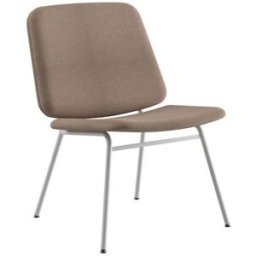 Loungestol Greta, sitshöjd 400 mm, vitt underrede, rosa klädsel