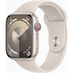 Apple Watch Series 9 Aluminium 45 mm (2023) GPS Stjärnglans Sportband Stjärnglans S/M
