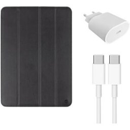 Hurtigoplader (20W) & kabel (USB-C) & beskyttende iPad cover iPad 10.9" svart