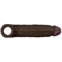 Shaft F 6.9 Inch Liquid Silicone Sleeve Mahogany