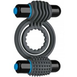 Doc Johnson Double C-Vibrating Ring OptiMale Gray