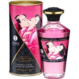 Shunga Aphrodisiac Warming Oil Raspberry Feeling 100 ml