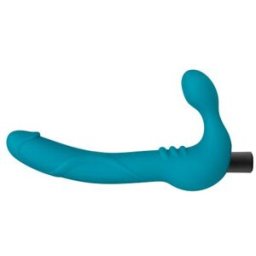 Temptasia - Luna Vibrating Strapless Strap-on - Teal