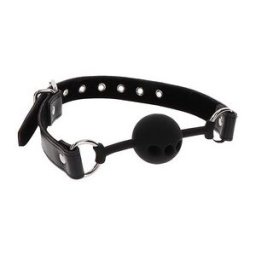 Noir Breathable Silicone Ball Gag - Black