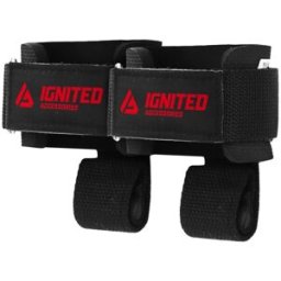 Ignited Accessories Ignited Supported Lifting Straps With Dowel Black