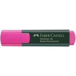 FABER-CASTELL Överstrykningspenna, TEXTLINER 48, snedskuren spets, 1mm, 2mm och 5mm, påfyllningsbar, rosa