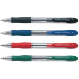 PILOT Kulpenna Super Grip, Fine, 0,7 mm, blå