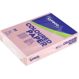 LYRECO Kopieringspapper A4 80g ohålat rosa 500/fp