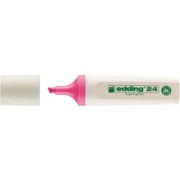 EDDING Överstrykningspenna 24 EcoLine platt pennkropp mejselformad spets 2–5mm linjebredd rosa