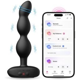 Lovense - Ridge Rotating and Vibrating Anal Vibrator Black