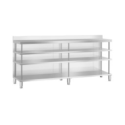 Barbänk - rostfritt stål - 250 x 60 x 115 cm - Royal Catering