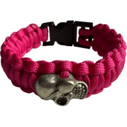 Övriga Tillverkare HLTD Paracordarmband Skull 20mm (Färg: Rosa)