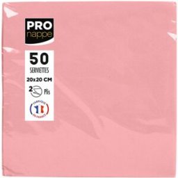 PRONAPPE Servett 20x20cm 2-lags rosa 50/fp