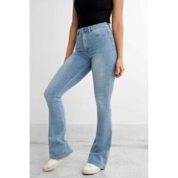 FAMME - Flare Jeans V2 - Light Blue / 32" / L