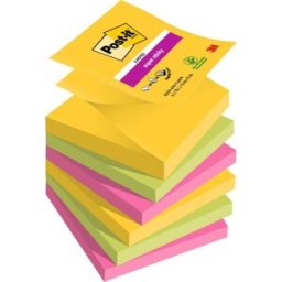 POST-IT Notes Supersticky Z-blad Carnival Collection 76x76mm 6/fp