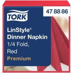 TORK Servett LinStyle Middag röd 50/fp