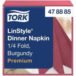 TORK Servett LinStyle Middag vinröd 50/fp
