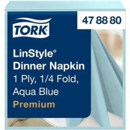 TORK Servett LinStyle Middag aqua 50/fp