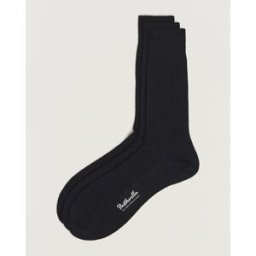 Pantherella 3-Pack Naish Merino/Nylon Sock Black