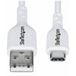 StarTech.com 3ft (1m) White USB-A to USB-C Charging Cable/Cord,