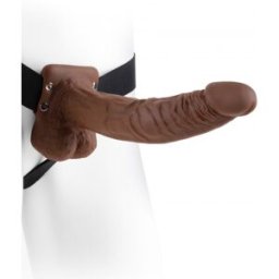 Fetish Fantasy Hollow Strap-On W Balls 24cm Brown
