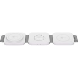 Goobay vikbar trådlös laddare 3-i-1 för t.ex. iPhone, Apple Watch och AirPods