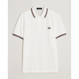 Fred Perry Twin Tipped Polo Shirt Snow White