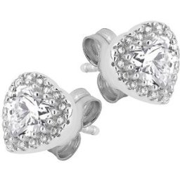 Lykken Hearts halo örhängen i silver
