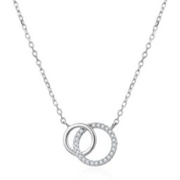 Lykken Casuals två ringar silver halsband