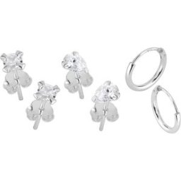 Lykken Casuals silverörhängesset – zirkonia & ringar