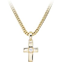 Lykken Crosses guldhänge kors med zirkoner 8,2 mm