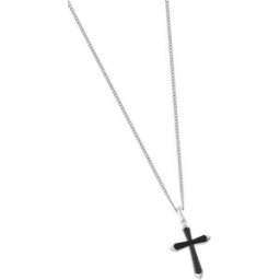 Lykken Strong kors stålhalsband 50 cm