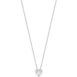 Lykken Hearts hjärtat halsband silver zirkon 42+3cm